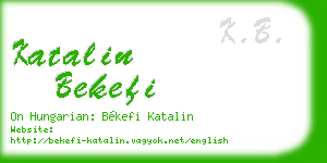 katalin bekefi business card
